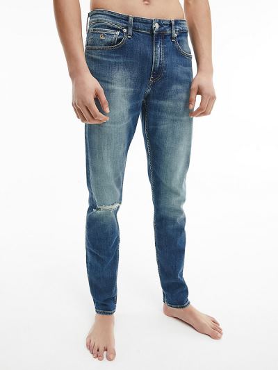 Calvin Klein Ruhák HU710560 | Calvin Klein Slim Tapered Férfi Farmernadrág Világos Kék